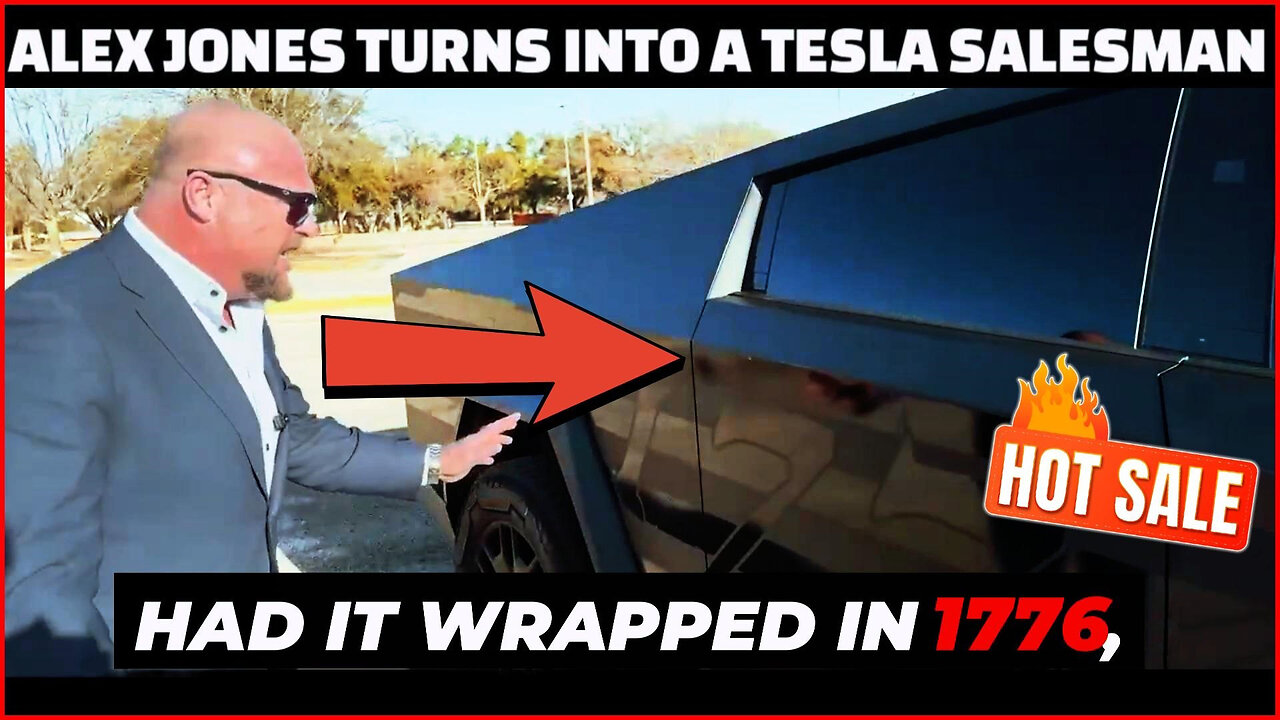 Alex Jones just turned into a Tesla car salesman