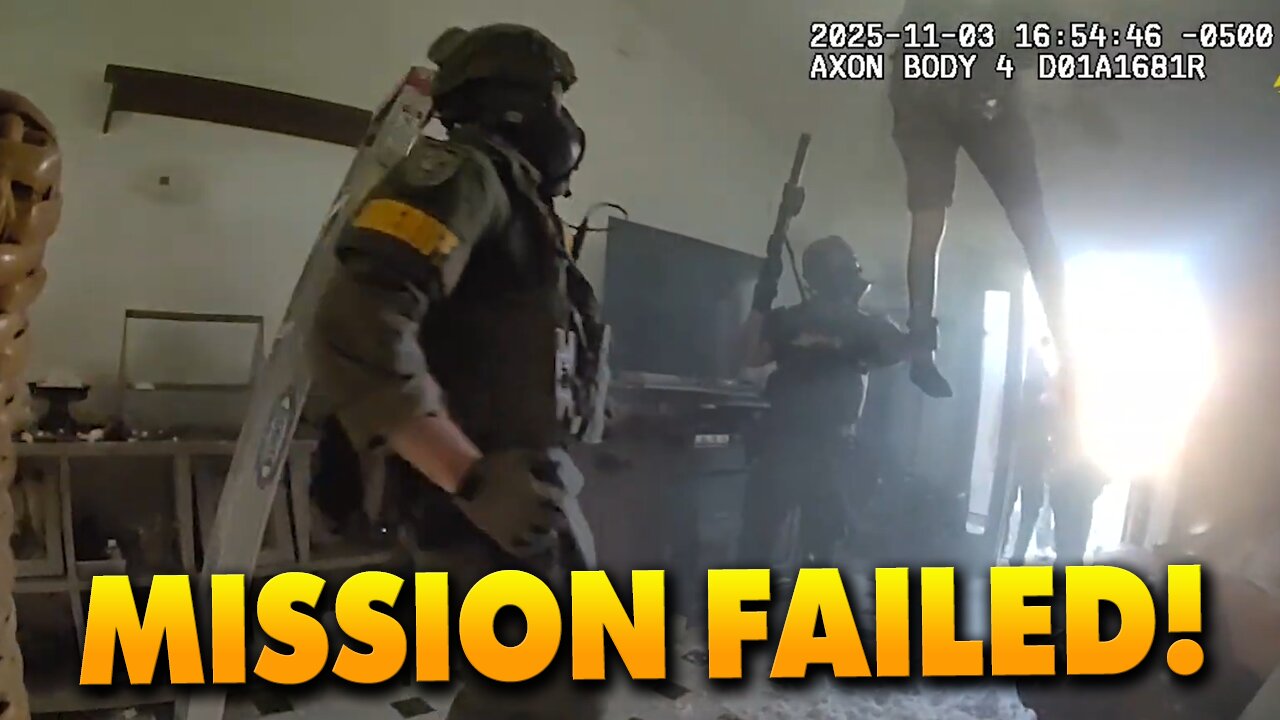 Florida man CRASHES through ceiling into the warm embrace of SWAT team's arms