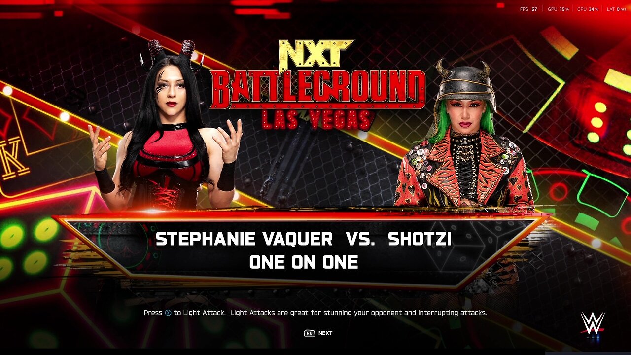 WWE 2k25 Stephanie Vaquer vs Shotzi