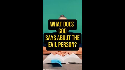What Does Yahuah Says About Evil People? 🤔