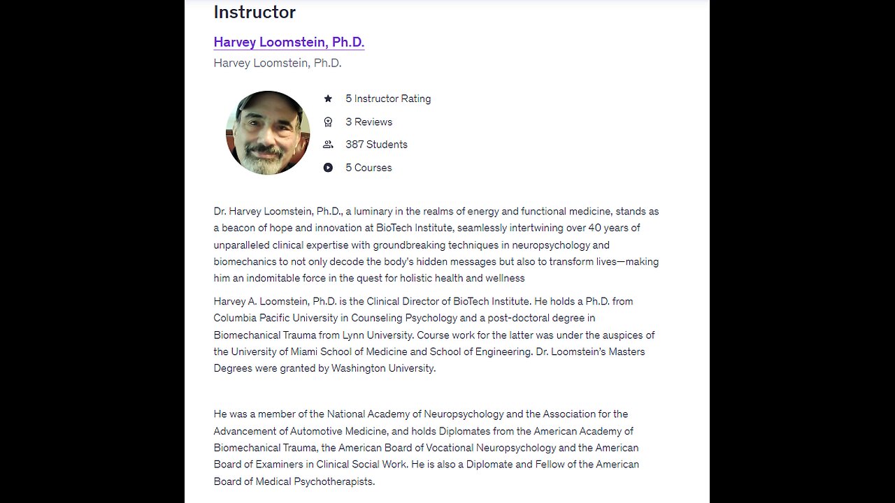 https://www.udemy.com/courses/search/?src=ukw&q=LOOMSTEIN drharveyloomstein@loomcon.com