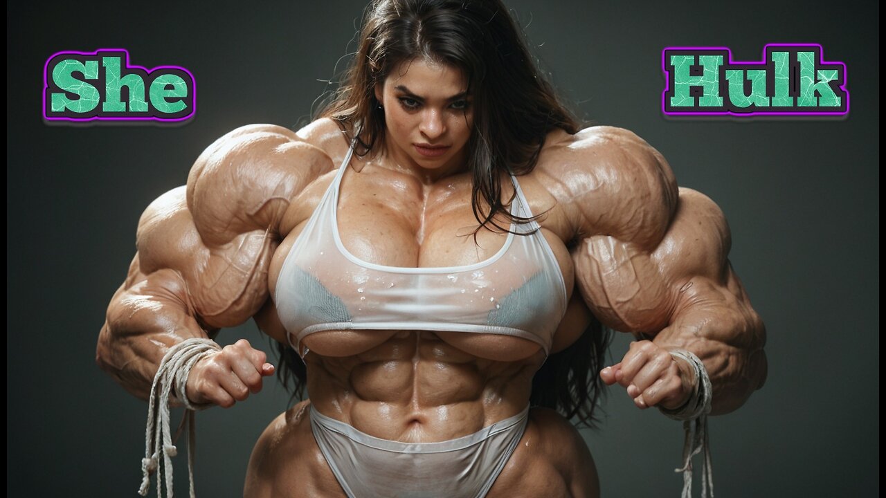 🧱SheHulk Series - Extreme FBB with massive 💪 muscles - the new SheHulk