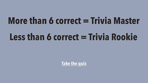 Are you a quiz rookie or master?