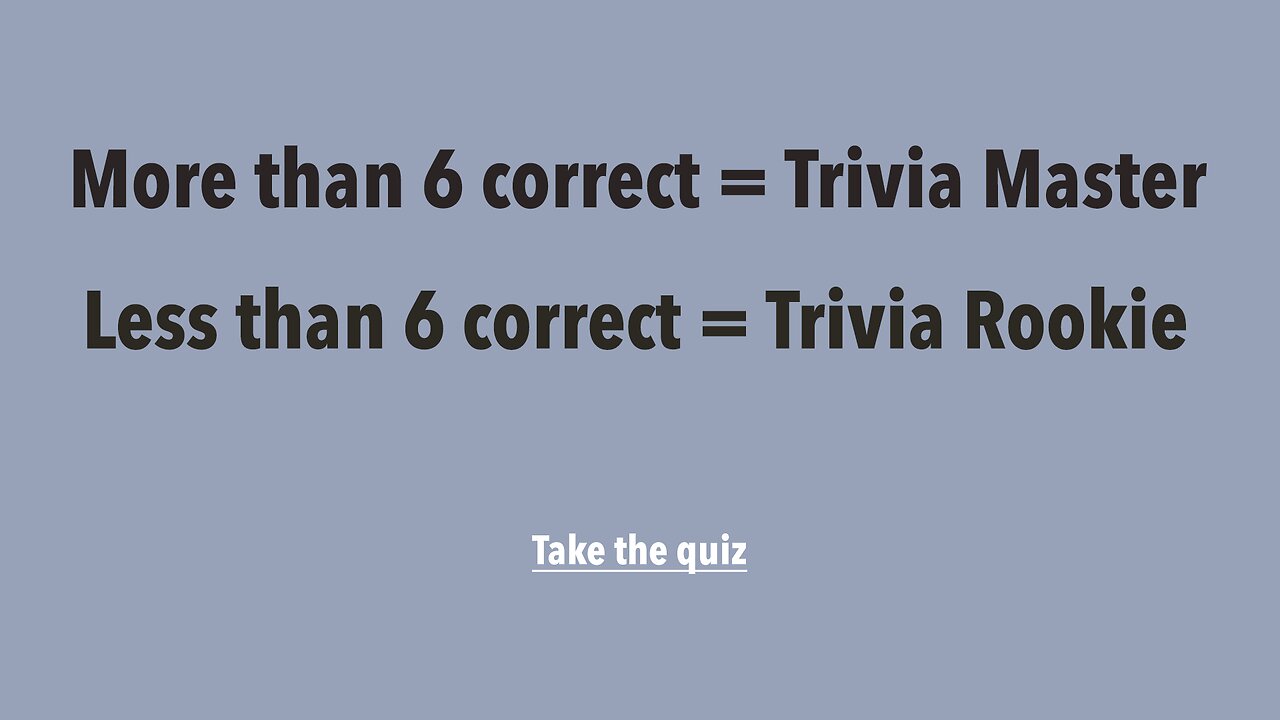 Are you a quiz rookie or master?