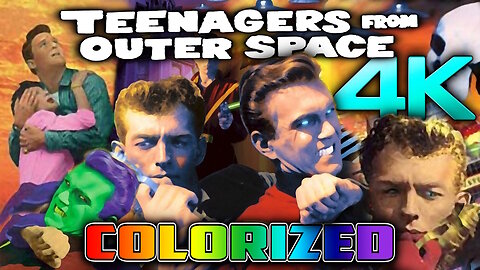 Teenagers From Outer Space (4K - UHD) COLORIZED & REMASTERED - Cult Schlock Sci-Fi Movie