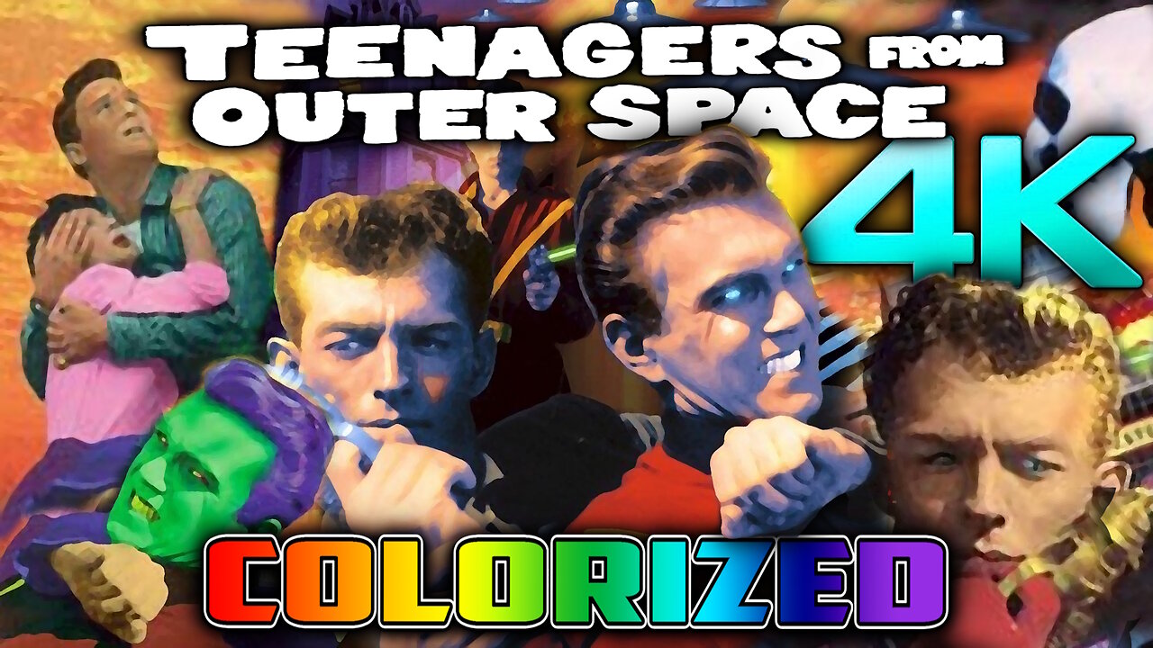 Teenagers From Outer Space (4K - UHD) COLORIZED & REMASTERED - Cult Schlock Sci-Fi Movie