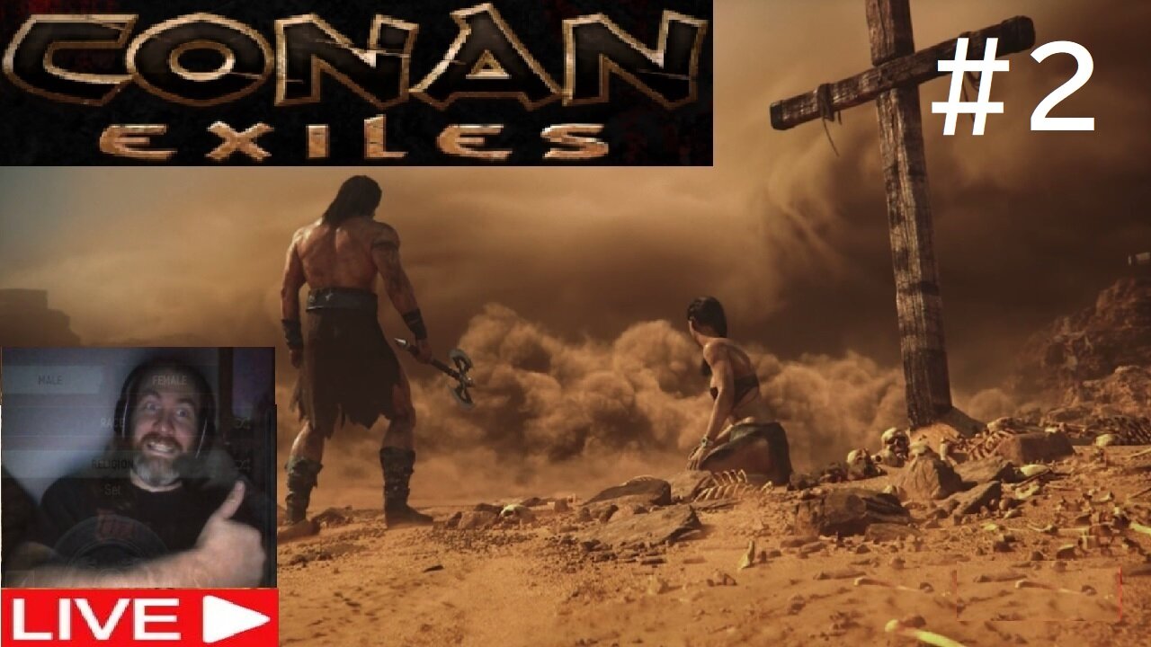 Conan Exiles pvp official server exiled lands fun live fresh start part #2 (livestream) bonus