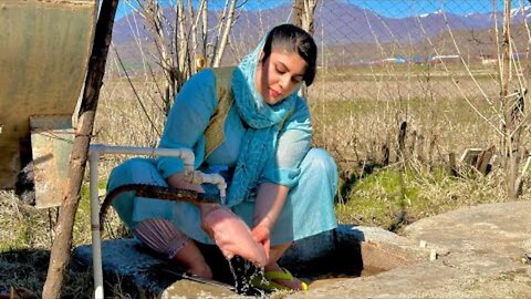 Cooking Authentic Iranian Kebabs in a Spring Village! Mastering Unique Techniques