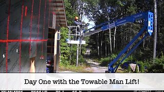 Building the Shop - Part 78 - Day 1 with the Towable Manlift