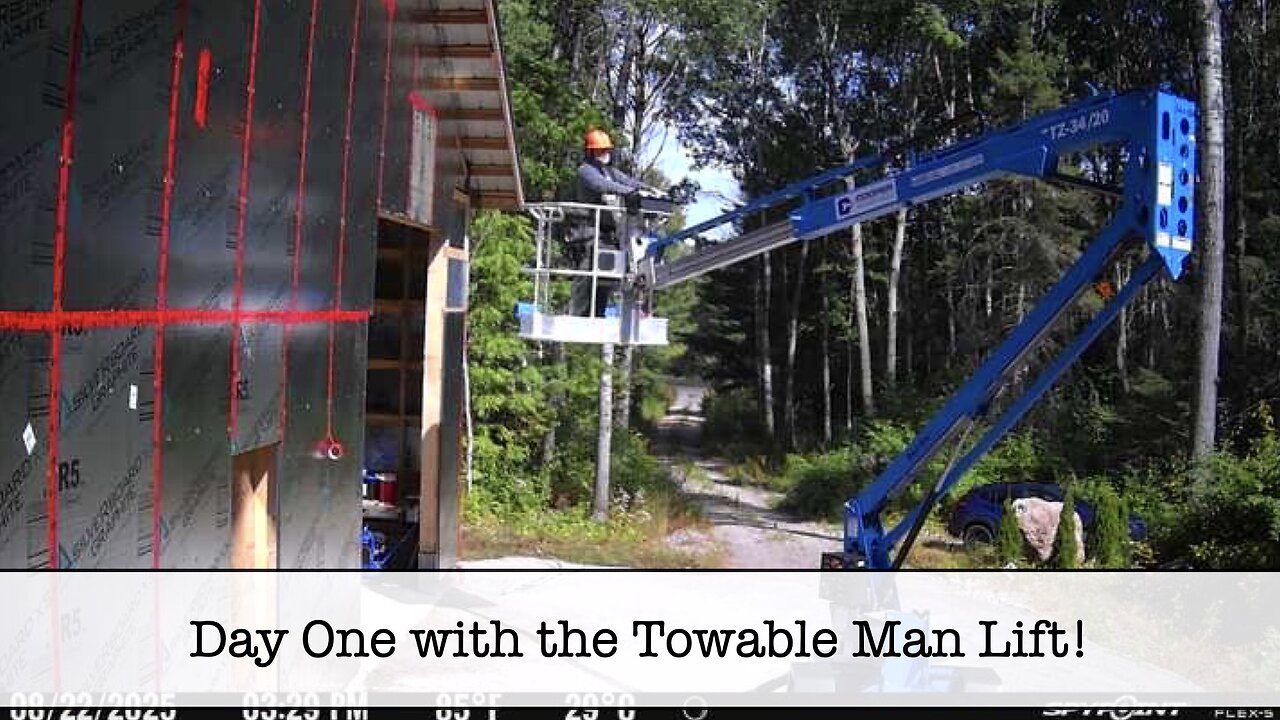 Building the Shop - Part 78 - Day 1 with the Towable Manlift