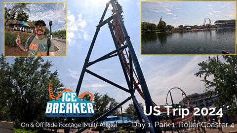 A Sensational Snippet from Rider of Roller Coasters: ICE BREAKER @ SEAWORLD On & Off Ride Footage