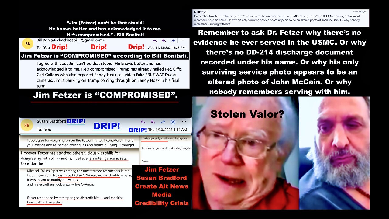 Stolen Valor Discredited Jim Fetzer Awkward Long Pause After Being Asked If He Would Lie For $50K