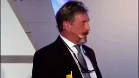 Nachdem John McAfee dies über die wahre Beschaffenheit unseres Systems hielt wurde er geepsteint