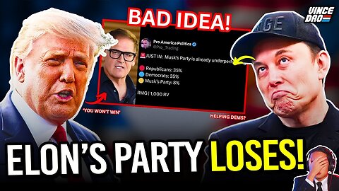 Elon Musk LOSES in STUNNING Poll as He LAUNCHES New Third Party Amid Renewed Feud with Trump