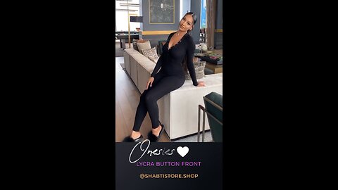 Luxury Lux V-Neck Full Sleeve Lycra Button Front Onesie🖤 