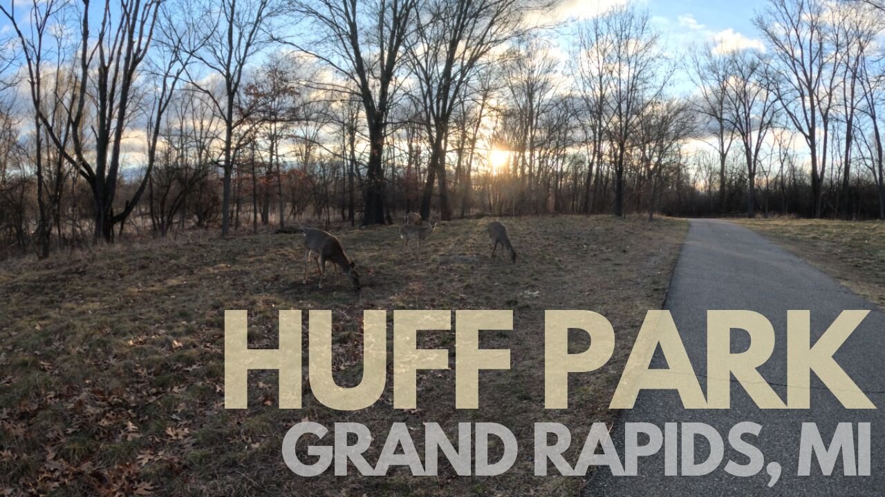 DEER & DUCKS at Huff Park, Long Loop | Full Hike POV | Hiking, Nature ASMR | Grand Rapids, MI
