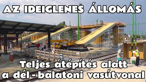 2015.07.23. Az átépítés alatt álló dél-balatoni vasútvonal. Székesfehérvár és az éjjeli kitolózás.