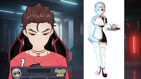 Maid Momoko Comes to Life - Illustration Timelapse from Twitch Streams