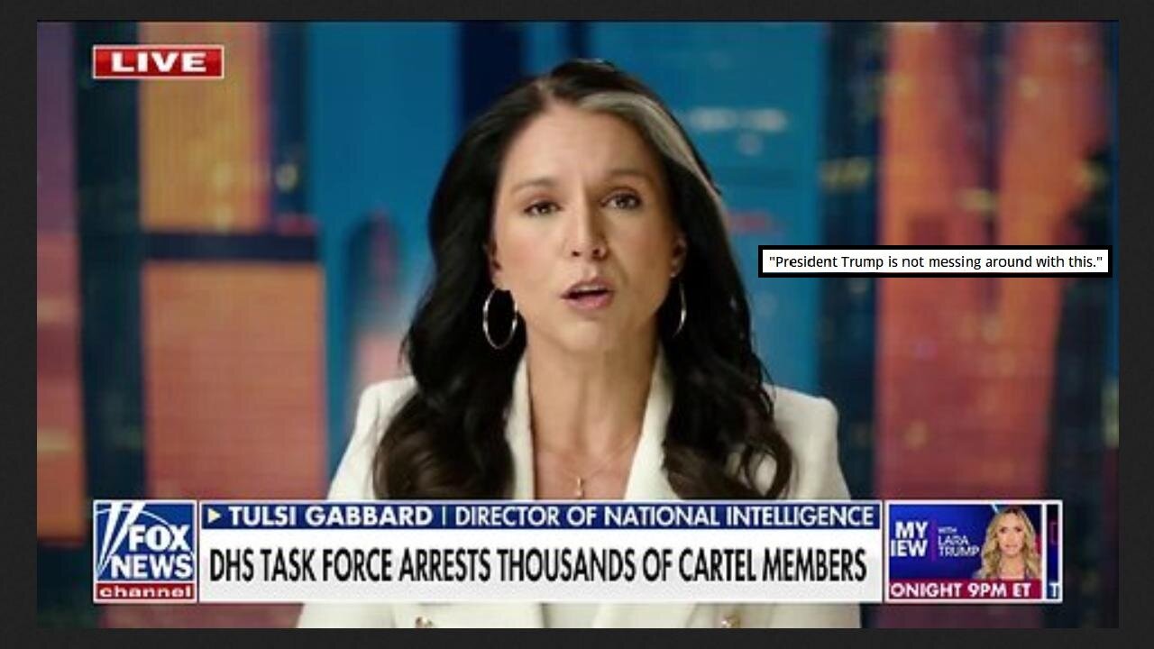 Arrest of “La Diabla,” accused of illegal C-sections, organ harvesting & selling newborns - Tulsi Gabbard reacts to the arrest of major cartel leaders