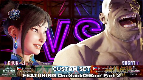 Kuya Kalbo SF6 Custom Set Featuring OneSackOfRice Part 2. Chun Li Master Rank [Hori Fight Stick]
