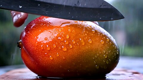 ASMR Mango Slicing — But It’s Glass! 🥭🔮 | Oddly Satisfying