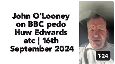 "John O'Looney Discusses Huw Edwards on BBC - 16th September 2024"