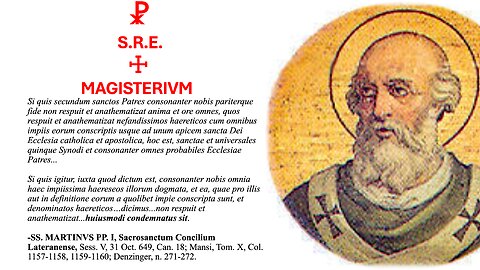 MAGISTERIVM SS. MARTINI PP. I CONTRA INDIFFERENTISTAS #SRE #Pontifex #Magisterium #Canon