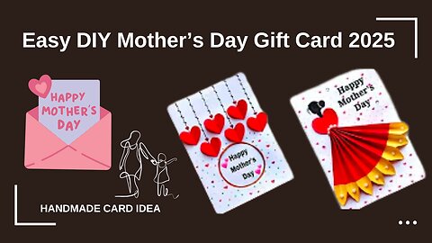 Easy DIY Mother’s Day Gift Card 2025 🎨💌| Making Handmade Card for Mom💖 | Gift Ideas