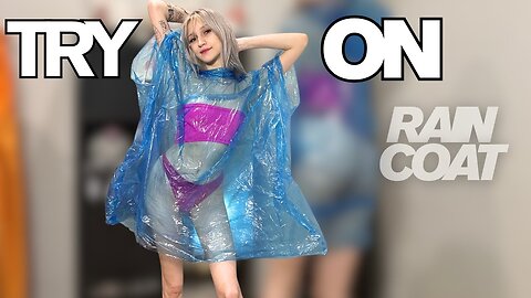 Blue Raincoat Try-On with Moonsi