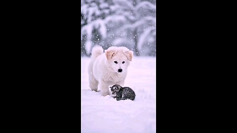 puppy save cute baby cat life