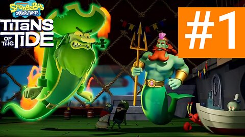 NEPTUNE VS DUTCHMAN!!! SpongeBob SquarePants: Titans of the Tide Walkthrough #1
