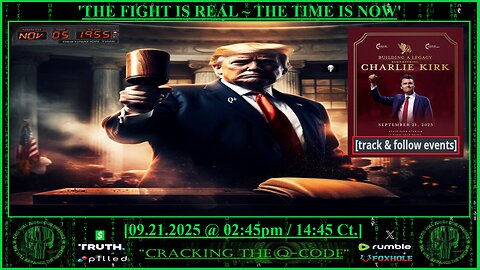 "CRACKING THE Q-CODE" ~ 'THE FIGHT IS REAL ~ THE TIME IS NOW'