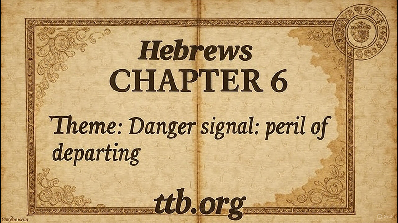 Hebrews Chapter 6 (Bible Study)