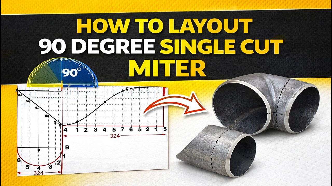 How to Layout a 90 degree Single Cut Miter.