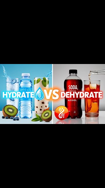 Drinks That Hydrate 💧 vs Dehydrate 🥵 #Shorts #Hydration #Health