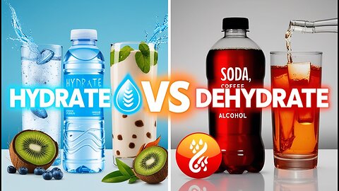 Drinks That Hydrate 💧 vs Dehydrate 🥵 #Shorts #Hydration #Health