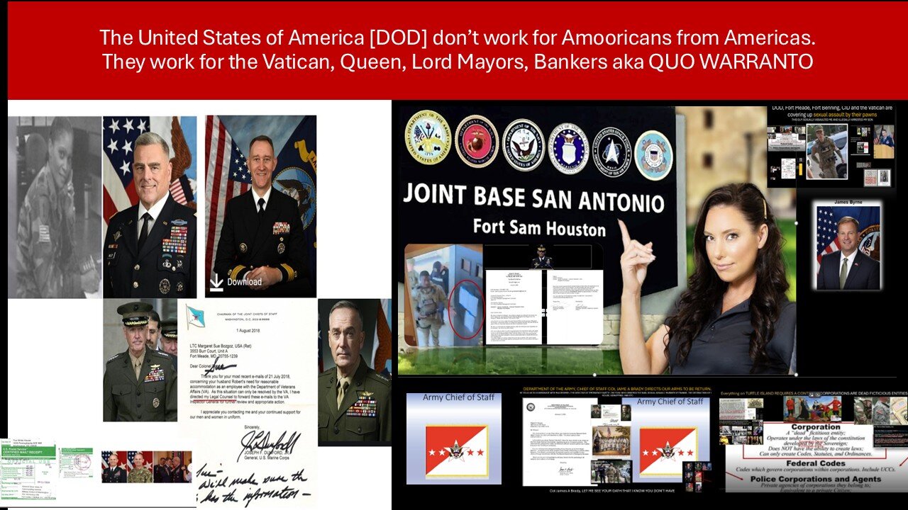 RESPONSE TO THE CHIEF OF STAFF HOW THE MILITARY, JAG AND SHERIFFS SET INNOCENT PEOPLE