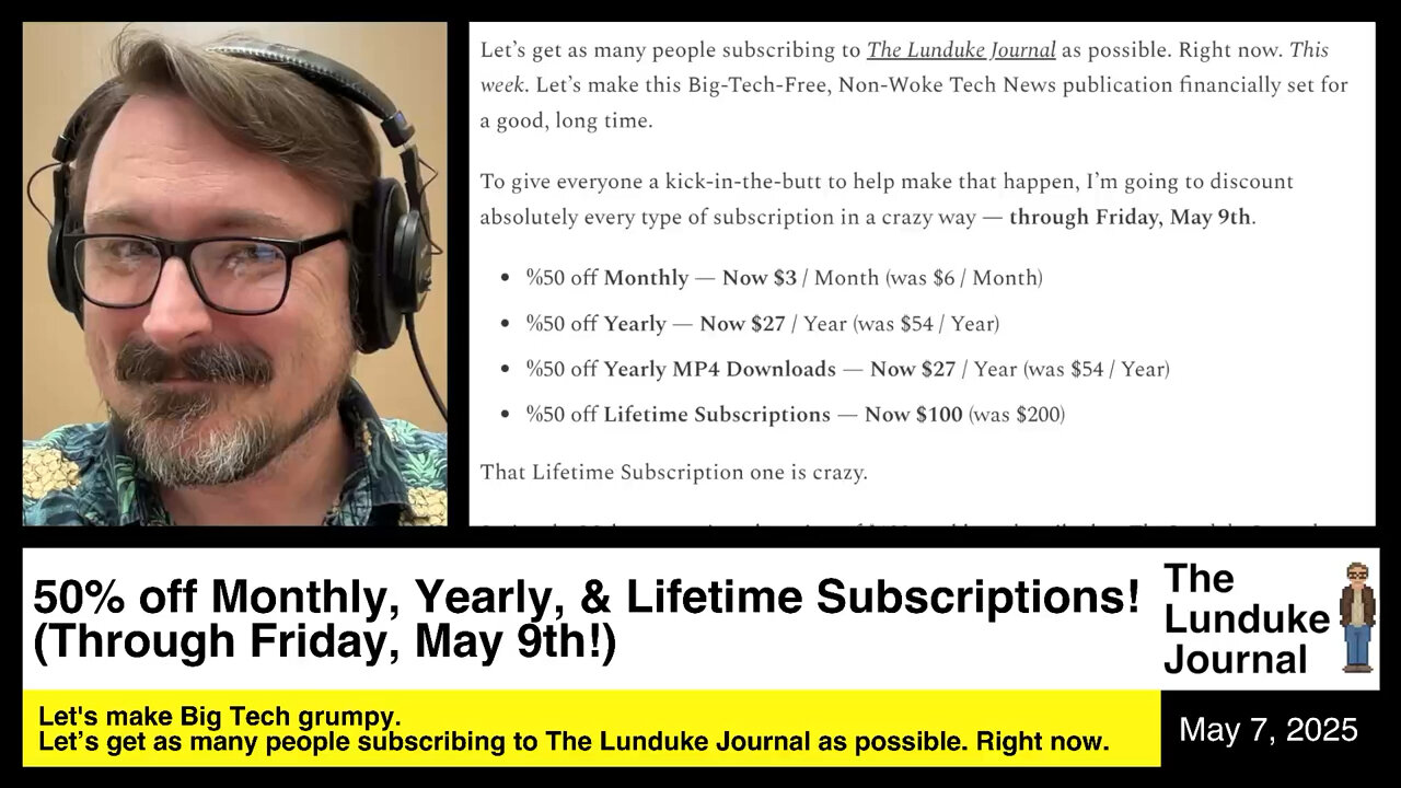 50% Off Monthly, Yearly, & Lifetime Subscriptions (Through Friday, May 9th)