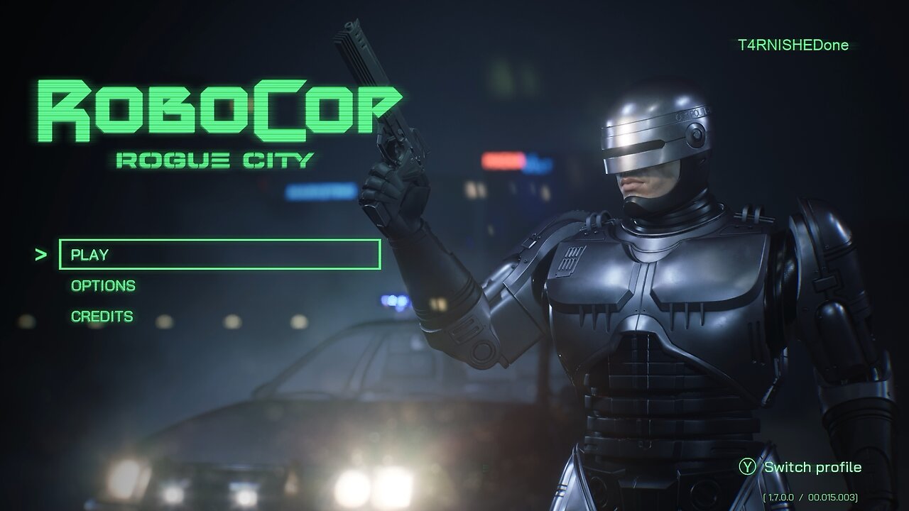 RoboCop Rogue City Menu Screen