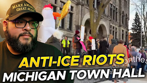 Liberal INVASION: Anti-ICE Rioters invade Bay City, Michigan TOWN HALL