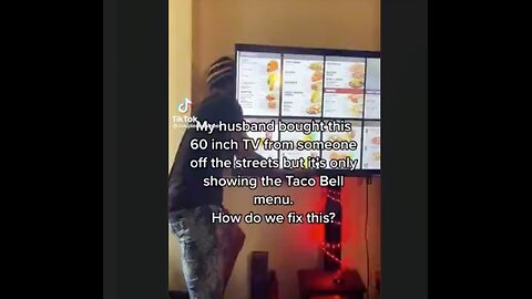 He bought a 60 inch TV off the street cheap and it works - but there is just one problem