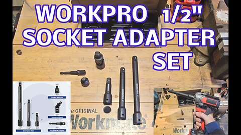 WORKPRO 6 Piece Half inch Drive Impact Socket Extension Set