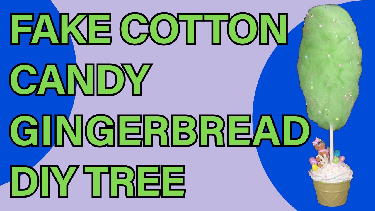 Fake Cotton Candy Gingerbread DIY Tree