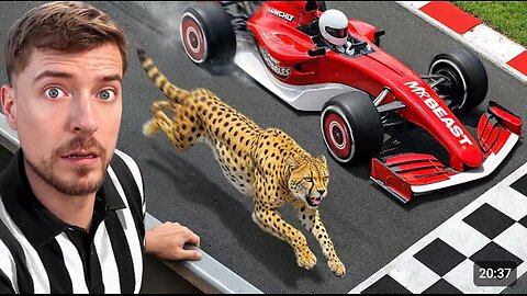 World's Fastest car vs cheetah 🐆 !