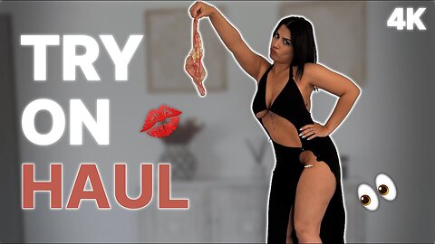[4K] 💋 TRY ON HAUL | Robe Noire Très Moulante… Sans Rien Dessous ? 👀