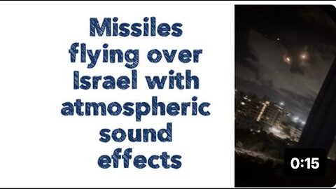 "Iran-Israel Conflict: Missiles Over Israel Accompanied by Atmospheric Sound Effects"