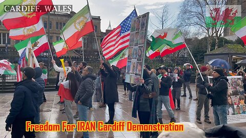Freedom for Iran, protest in Cardiff Wales