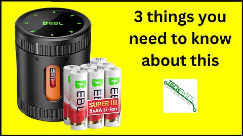 3 Things to know about the EBL Rechargeable AA Batteries Lithium with Charger