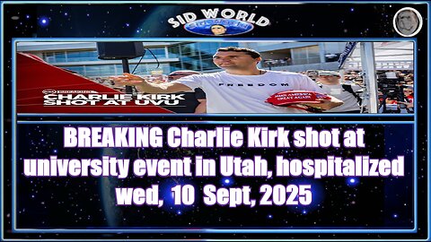 BREAKING Charlie Kirk shot at university event in Utah, hospitalized