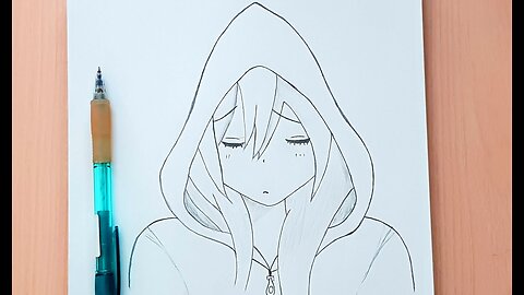 how to draw easy cute girl anime ｜ drawing girl anime step by step